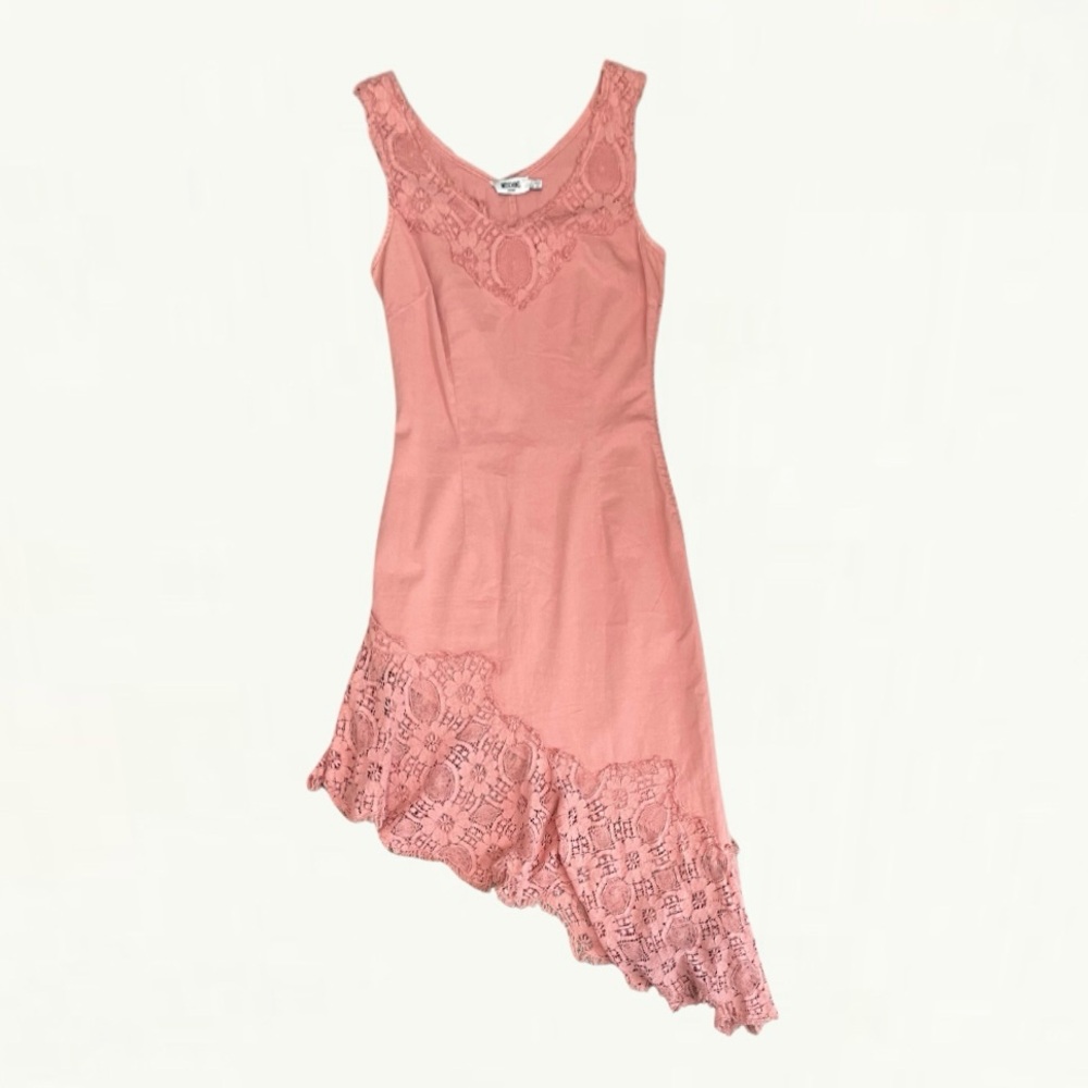 SOLD Vintage Y2K 2000s Moschino Jeans Asymmetrical Tattered Lace Dress - Picture 12 of 16
